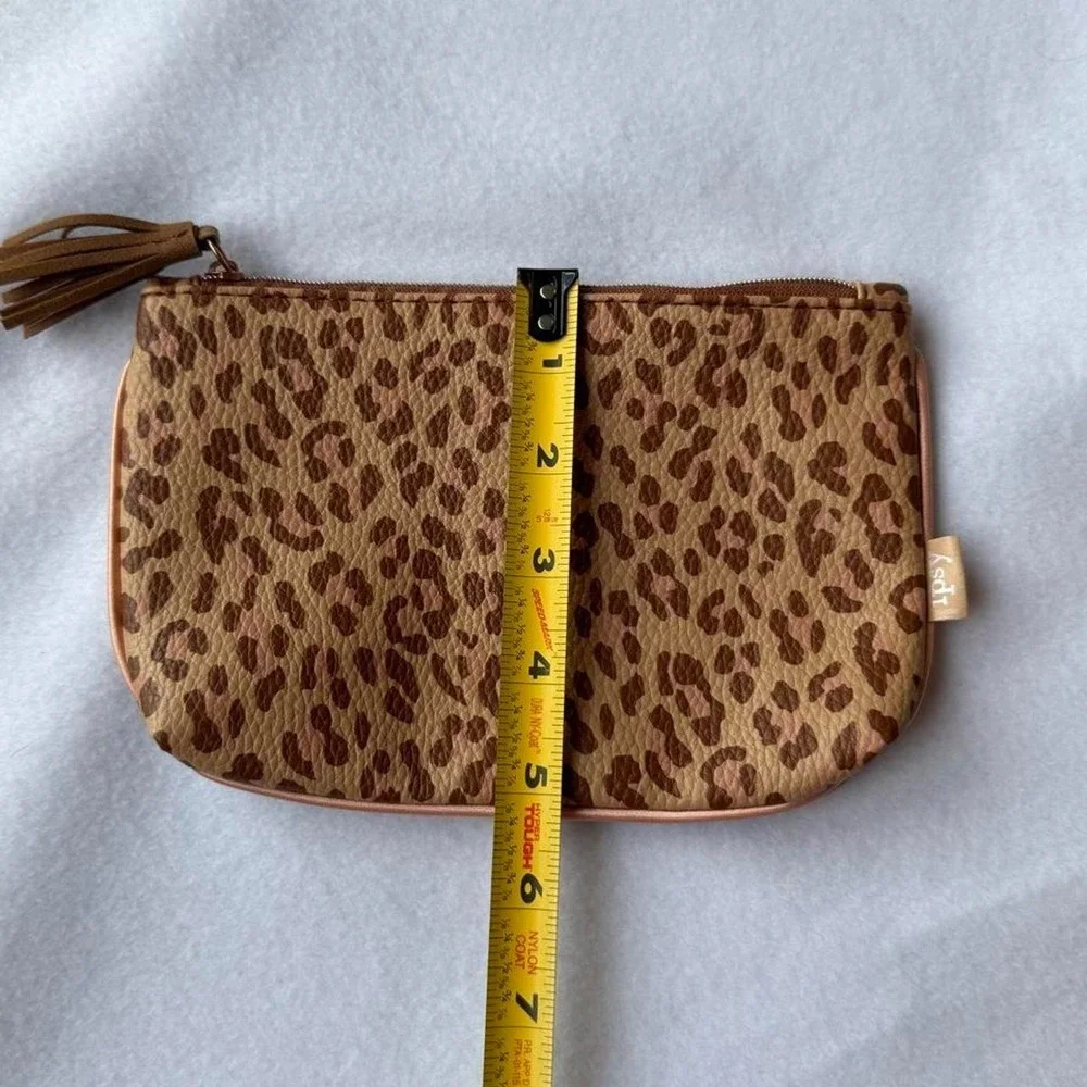 Ipsy Leopard Print Makeup Bag Cosmetic Pouch Animal Print Travel Case